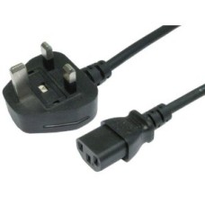 DATAPRO UK 3M MAINS LEAD 10A MOULDED PLUG IEC